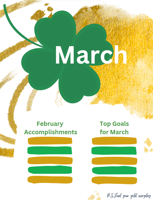 Monthly Digital Planner | St Patrick's Themed